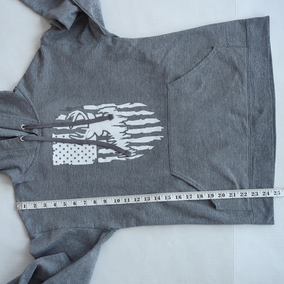 Athletic Works Fleece Heathered Hoodie Lightweight Sweatshirt SMALL Grey - Picture 14 of 16